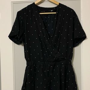 Uniqlo Rayon Printed Short-Sleeve Romper